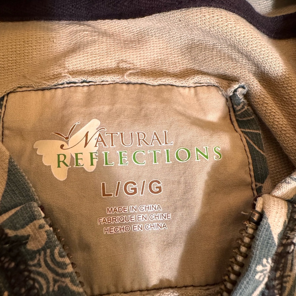 Natural Reflections Patterned Zip-Up Jacket - Picture 3 of 9